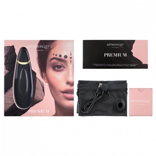 Бесконтактный стимулятор клитора цвет: черный Womanizer Premium - 6