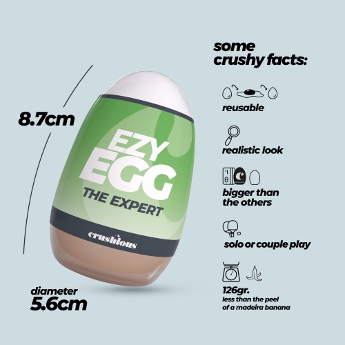 Мастурбатор-яйце вагіна реалістичний тілесний CRUSHIOUS EZY EGG THE Expert - 9