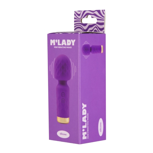 Вибромассажер Ванд мини фиолетовый BMS Factory M’Lady Mini Vibrating Wand - 3