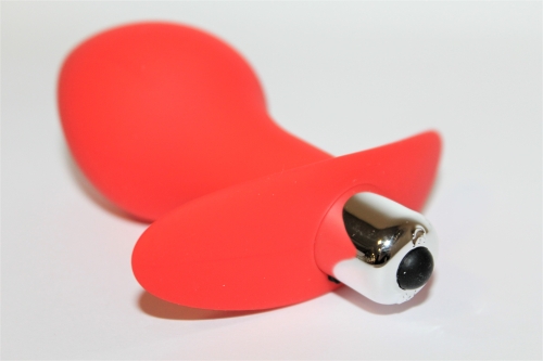 Втулка анальна з вібрацією Sweet Toys L 80 мм d 40 мм, Колір Червоний - 2