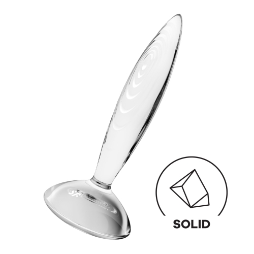 Скляна міцна анальна пробка прозора Satisfyer Sparkling Crystal - 1