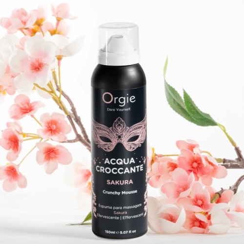 Шипучая увлажняющая пенка для массажа с ароматом сакуры Orgie Acqua Crocante 150 мл - 1
