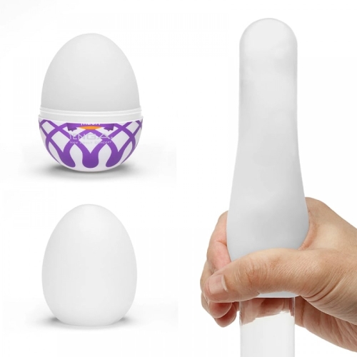 Мастурбатор яйце білого кольору Upko Tenga egg mesh - 5