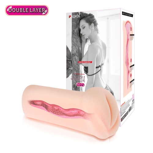 Мастурбатор двухслойный вагина телесного цвета Kokos Haru Double Layer - 5