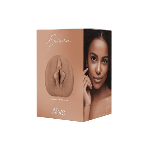 Мастурбатор вагина бежевого цвета Alive Emma Super Realistic Masturbator размер M - 7