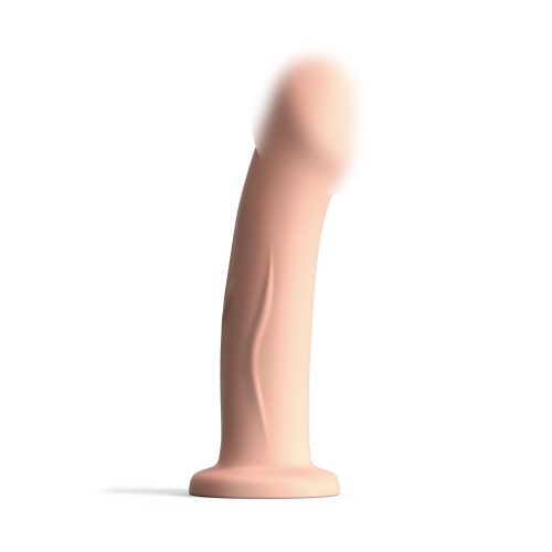 Насадка для страпону на присосці термоактивна силіконова тілесного кольору Dorcel Real Pleasure розмір L - 1