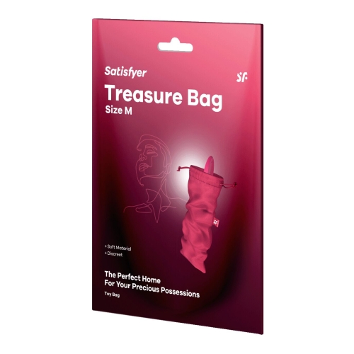 Мешочек для хранения игрушек розового цвета Satisfyer Treasure Bag размер M - 2