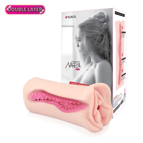 Мастурбатор двухслойный вагина телесного цвета Kokos Nara Double Layer - 6