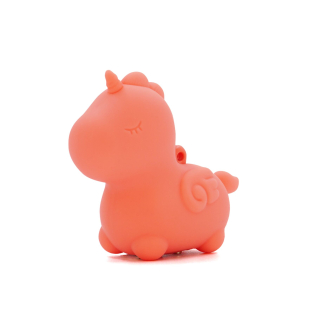 Вибратор брелок мини-единорожка для клитора персикового цвета Unihorn Mini Pony