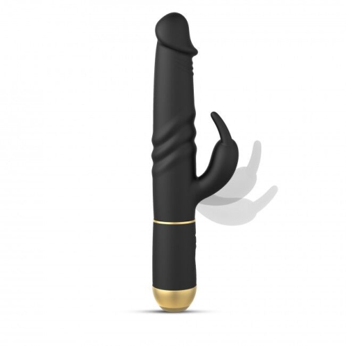 Вібратор кролик з зворотно поступальними рухами головки чорний Dorcel Furious Rabbit 2.0 - 8
