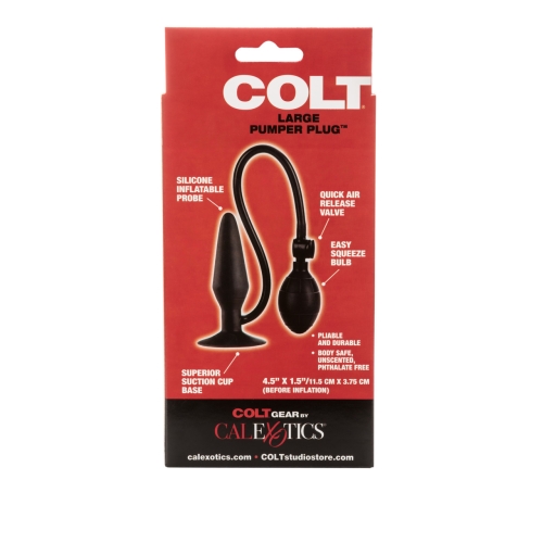 Анальная пробка с накачкой черного цвета California еxotic novelties Colt Large Pumper Plug - 4