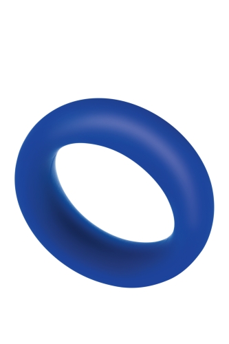 Эрекционное кольцо синего цвета Zolo EXTRA thick cock ring - 1