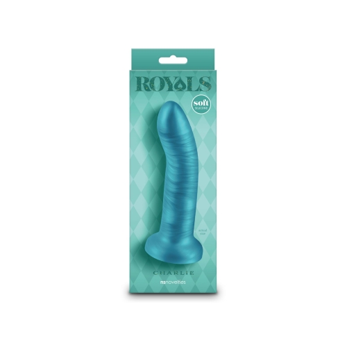 Фалоімітатор на присосці бірюзовий NS Novelties Royals - 6&amp;quot; Charlie - Metallic Teal - 4