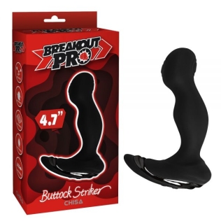 Вибромассажер простаты силиконовый черный Chisa Buttock Striker
