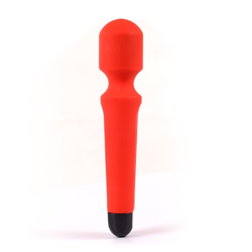 Вибромассажер Ванд универсальный в виде микрофона красного цвета Xise AV vibrating wand - 2