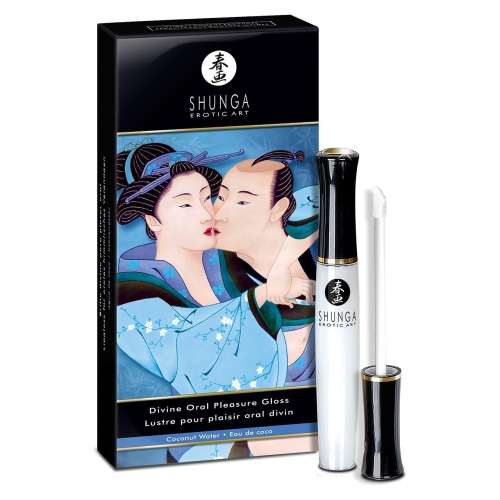 Блиск для губ для орального сексу Shunga LIPGLOSS-Coconut Water (10 мл) Шунга - 1