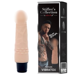 Вибратор вагинальный реалистичный из киберкожи бежевого цвета Medica group Stiflers Collection 
