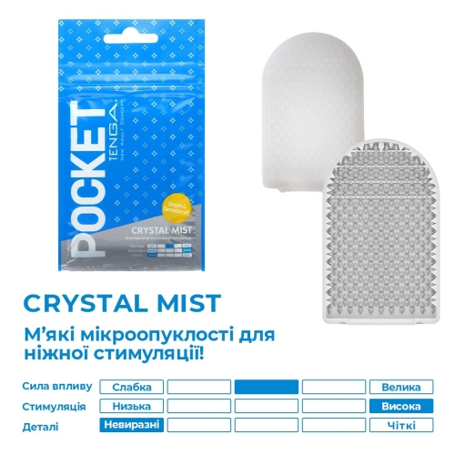 Мастурбатор яйце для чоловіків TENGA Тенга Pocket Crystal Mist - 3