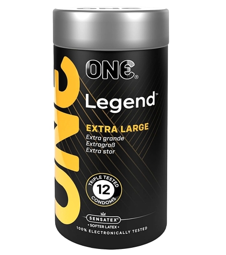 Банку презервативів з анатомічною формою та збільшеним розміром ONE Legend 100 штук - 1