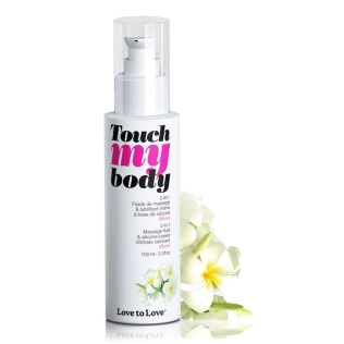 Масажна олія-лубрикант силіконова аромат квітки Моноі Love To Love TOUCH MY BODY 100 мл