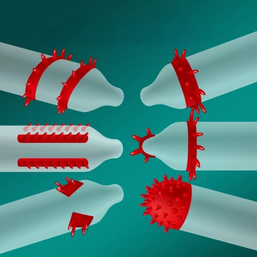 Презерватив з вусиками + кулька OLO Fairy deer Spiny condom 1 штука - 2