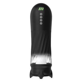 Автоматический мастурбатор в колбе с вибрацией и подогревом черный Blush M for Men 