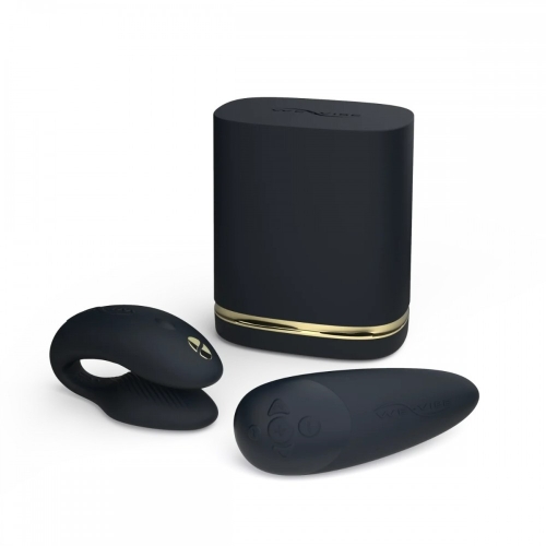 Набір секс іграшок Premium 2+ We-Vibe Chorus для пари чорного кольору Womanizer Golden Moments Collection - 3