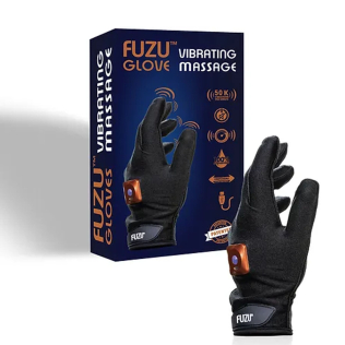 Виброперчатка левая черная FUZU Gloves Vibrating Massage Left Hand 11 режимов