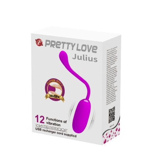 Віброяйце силіконове фіолетове Pretty love julius lybaile - 12