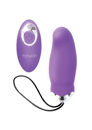 Віброяйце з ротацією та пультом ДК фіолетового кольору Toy joy - 5