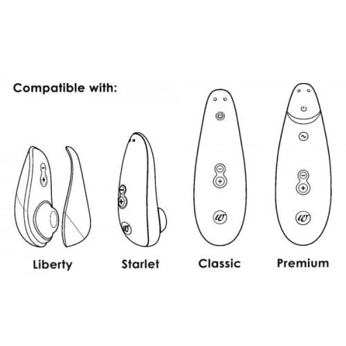 Сменные насадки для Womanizer Premium Eco Heads розового цвета 3 штуки - 3