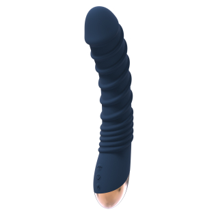 Вибромассажер водонепроницаемый с функцией нагрева синий Dream toys GODDESS COLLECTION AEOLUS