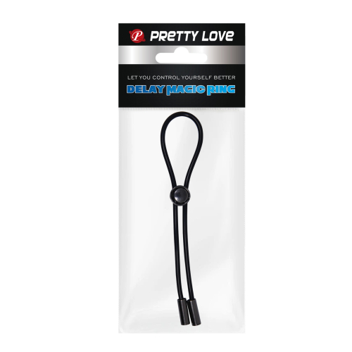 Ерекційна петля для члена чорна lybaile pretty love delay magic ring - 9