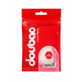 Мини-мастурбатор нереалистичный с рельефом кубиков белый Loveshop Daubao Pocket Genius