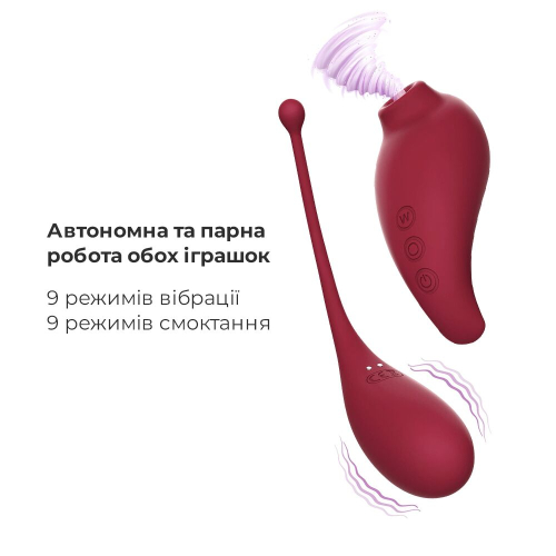 Виброяйцо и вакуумный клиторальный стимулятор с управлением со смартфона Adrien Lastic Inspiration - 4