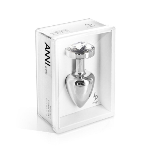 Анальная пробка со стразом Diogol ANNI round stainless steel 35мм - 2