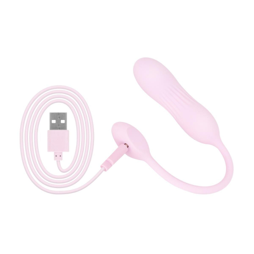 Виброяйцо вагинальное ребристое розового цвета Good Vibes Only SIVA Bullet Vibrator - 7