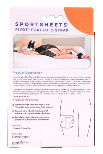 Фиксатор на ногу для игрушек черный Sportsheets Pivot Forced O Strap - 12
