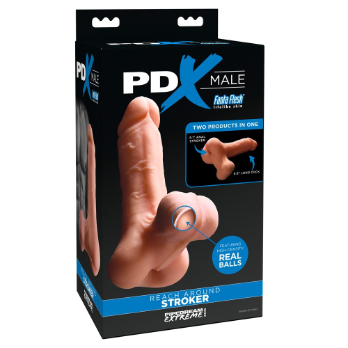 Мастурбатор Анус для мужчин в форме реалистичного члена бежевый Pipedream PDX Male Reach Around - 2