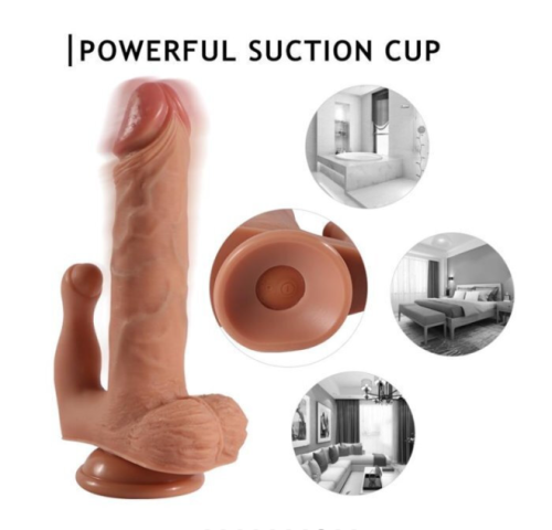 Вібратор із подвійною стимуляцією тілесного кольору XISE Brody vibrating - 8