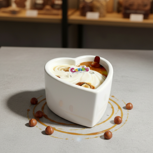 Масажна свічка у формі серця з ароматом горіхового крему Candy Nut Cream 70 мл - 19