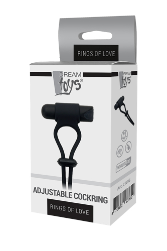 Эрекционное вибро лассо черного цвета Dream Toys RINGS OF LOVE длина 140 мм - 2