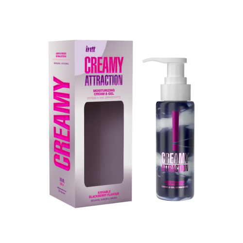 Увлажняющий крем гель 2в1 для всего тела со вкусом ежевики Intt Creamy Attraction 100 мл - 2