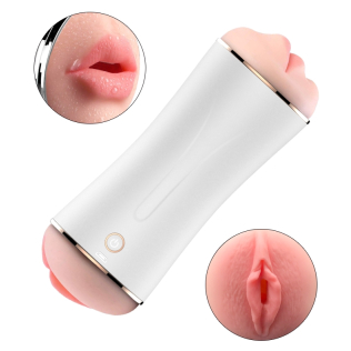 Подвійний мастурбатор Вагіна і ротик з вібростимуляцією BOSS Vibrating Masturbation Cup