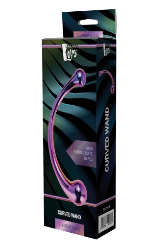 Изогнутый стеклянный фаллоимитатор Dream Toys GLAMOUR GLASS CURVED WAND - 2