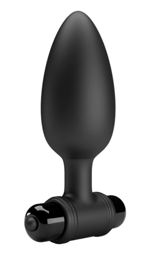 Силіконовий Анальний стимулятор з вібрацією чорний Pretty Love Vibra Butt Plug - 3