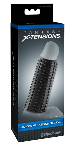 Насадка на член открытая черного цвета X-Tensions Magic Pleasure - 1