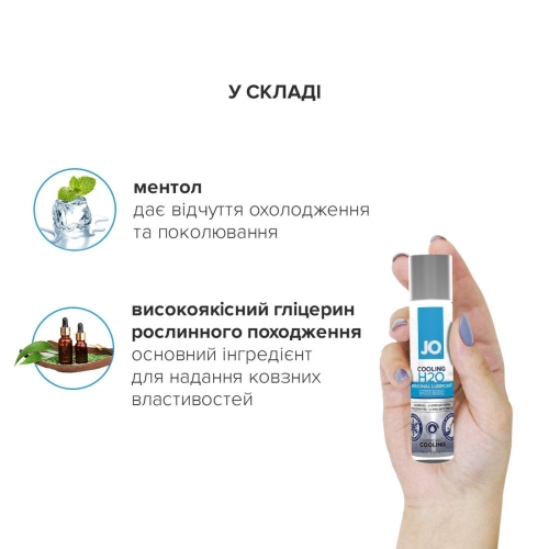 Лубрикант на водній основі System JO H2O-COOLING (30 мл) вагінальний охолоджуючий(Систем Джо) - 4