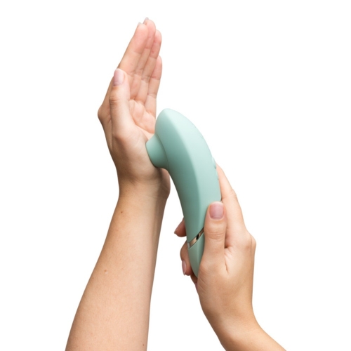 Вакуумний кліторальний стимулятор зеленого кольору Womanizer Next Sage - 5