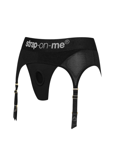 Трусики для страпона з підв'язками для панчіх Strap-On-Me REBEL HARNESS-XL - 2